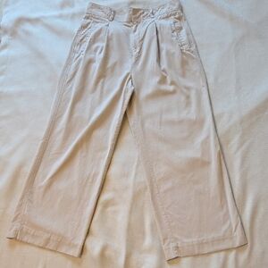 Everlane Pants Womens 12 White Wide Leg Trouser Classic Coastal Basic Staple